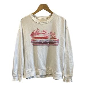 XIRENA Cotton Blend Oversized Crewneck Sunset Casual Sweatshirt Size S
